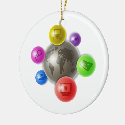 Welt der Computer Keramikornament (Links)