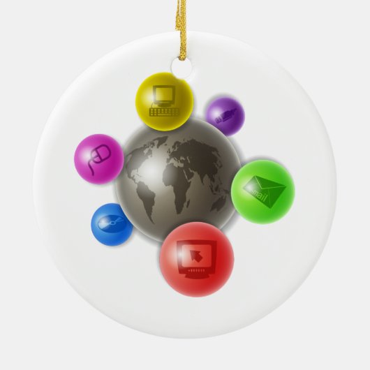 Welt der Computer Keramikornament (Hinten)