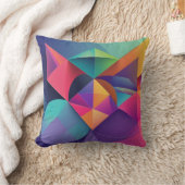 Welt der farbenfrohen Geometrie Kissen (Decke)