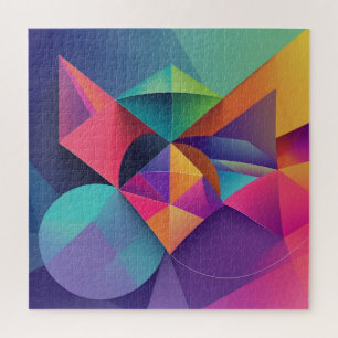 Welt der farbenfrohen Geometrie Puzzle