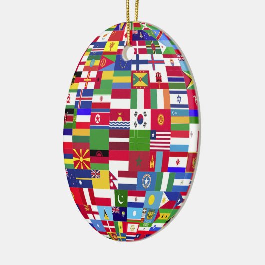 Welt der Flaggen Keramik Ornament (Links)