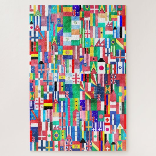 Welt der Flaggen Puzzle (Vertikal)