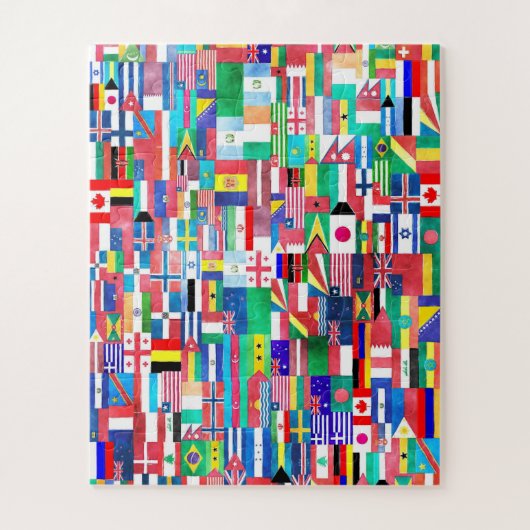 Welt der Flaggen Puzzle (Vertikal)