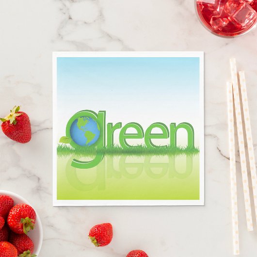 Welt der grünen Erde Serviette