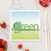 Welt der grünen Erde Serviette (Beispiel)