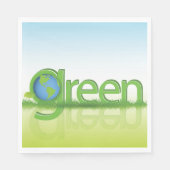 Welt der grünen Erde Serviette (Vorderseite)