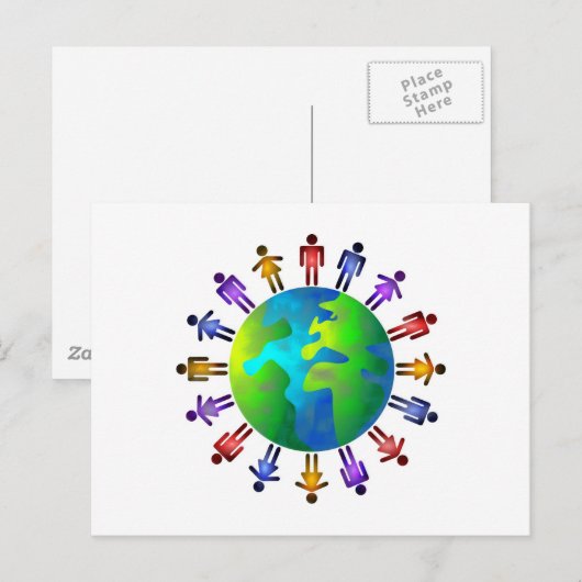 Welt der Menschen Postkarte (Vorne/Hinten)