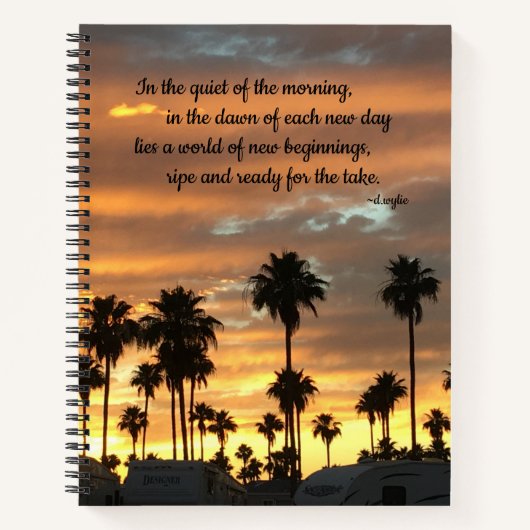 Welt der neuen Anfänge Inspiration Notizblock (Vorderseite)