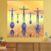 Welt der Zukunft Leinwanddruck (Insitu (Wohnzimmer))