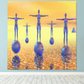 Welt der Zukunft Leinwanddruck (Insitu (Holzboden))