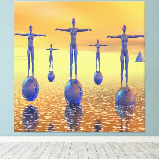 Welt der Zukunft Leinwanddruck (Insitu (Holzboden))