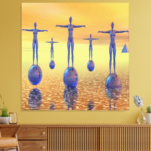 Welt der Zukunft Leinwanddruck (Insitu (Wohnzimmer))