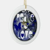 Welt des Friedens und der Liebe Keramik Ornament (Rechts)