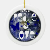 Welt des Friedens und der Liebe Keramik Ornament (Hinten)