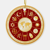 Welt des Glaubens Keramik Ornament (Vorne)