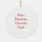 Welt des Glaubens Keramik Ornament (Hinten)