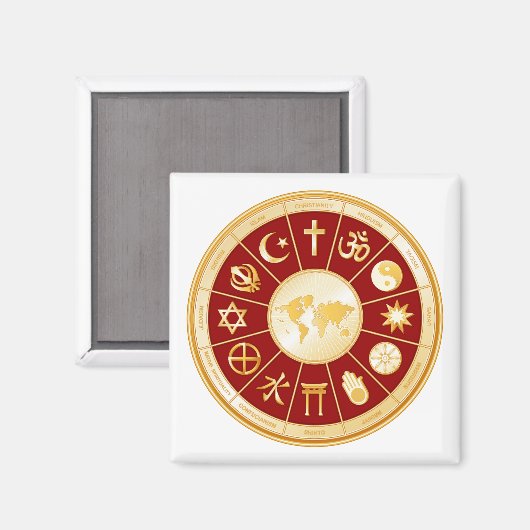 Welt des Glaubens Magnet (Vorderseite/Rückseite)