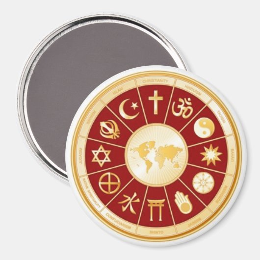 Welt des Glaubens Magnet (Vorderseite/Rückseite)