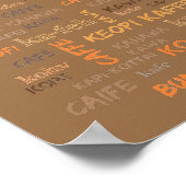 Welt des Kaffees 8,5 x 11 Poster (Ecke)