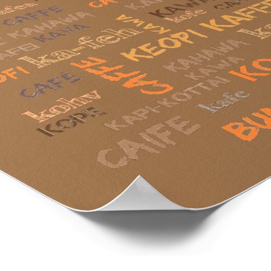 Welt des Kaffees 8,5 x 11 Poster (Ecke)