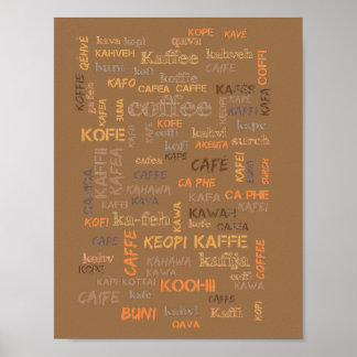 Welt des Kaffees 8,5 x 11 Poster