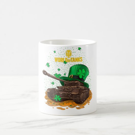 Welt des St. Patrick's Day Comet Zip Kaffeetasse (Mittel)