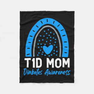 Welt Diabetes Day Clothes T1d Typ 1 Diabetes Mama Fleecedecke