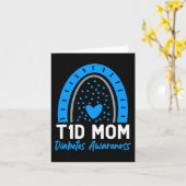Welt Diabetes Day Cloud T1D Typ 1 Diabetes Mama Karte (Gelbe Blume)
