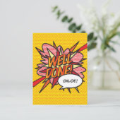 WELT DONE Fun Retro Comic Pop Kunst, Dichtung und  Postkarte (Stehend Vorderseite)