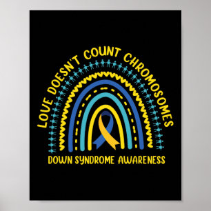 Welt-Down-Syndrom-Regenbogen-Liebe zählt Chromosom Poster