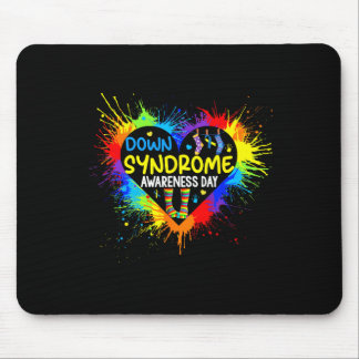 Welt-Down-Syndrom Tag 3 21 Unterstützung für Herz- Mousepad