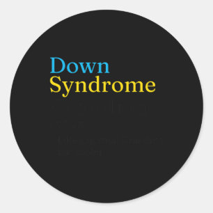 Welt-Down-Syndrom-Tag zur Bekämpfung von Krebsvors Runder Aufkleber
