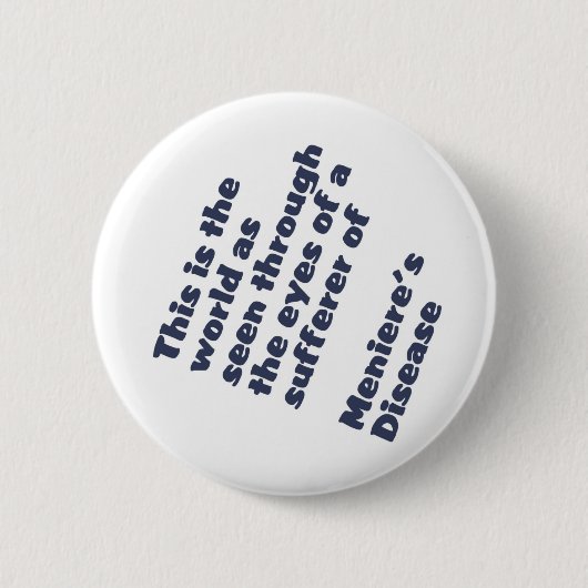 Welt durch die Augen der menieres Button (Vorderseite)