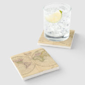 Welt durch Worcester Steinuntersetzer (Seitenansicht)