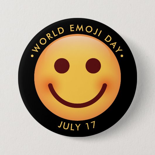 Welt-Emoji-Tag Button (Vorderseite)