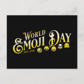 Welt-Emoji-Tag Postkarte (Vorderseite)