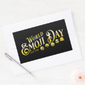 Welt-Emoji-Tag Rechteckiger Aufkleber (Umschlag)