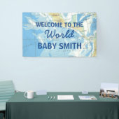 Welt erwartet Baby Shower Hintergrund Banner (Messeveranstaltung)