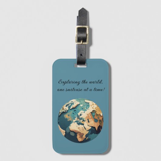 Welt-Explorer-Globus Gepäckanhänger (Vorderseite Vertikal)