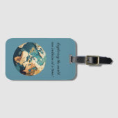 Welt-Explorer-Globus Gepäckanhänger (Vorderseite (Horizontal))