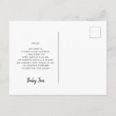 Welt-Foto-Geburtsankündigung Postkarte (Rückseite)