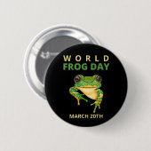 Welt-Frosch-Tag Button (Vorne & Hinten)