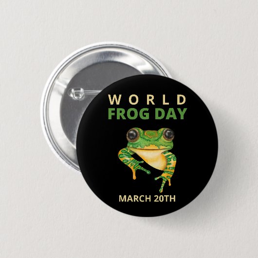 Welt-Frosch-Tag Button (Vorne & Hinten)