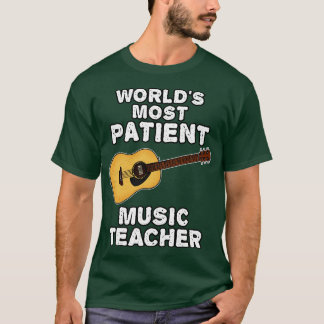 Welt geduldigster Musiklehrer Akustik Guitari T-Shirt