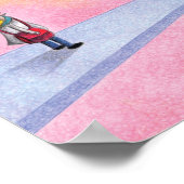 Welt gehüllt in Kirschblüten. Poster (Ecke)