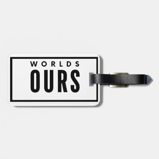 Welt Gepäckanhänger (Rückseite horizontal)