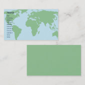 Welt - Geschäft Visitenkarte (Vorne/Hinten)