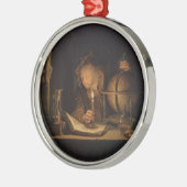 Welt Globe und Stundenglas Ornament Aus Metall (Links)