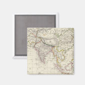 Welt, gnomonischer Proj. IV Asien Magnet (Vorderseite/Rückseite)