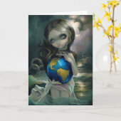 "Welt" Gruß-Karte Karte (Gelbe Blume)